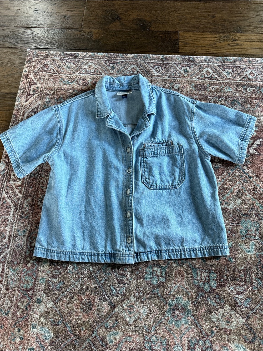 Universal Thread Denim Short-Sleeve Button-Up